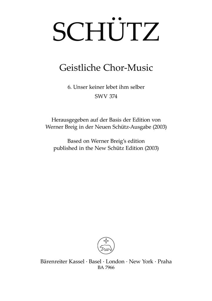 Unser Keiner Lebet Ihm Selber SWV 374